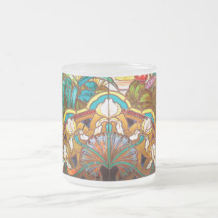 Tasse Givré Vitrail Art nouveau fleuri
