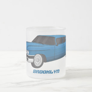 Tasse Givré Voiture classique bleu cool 1959 