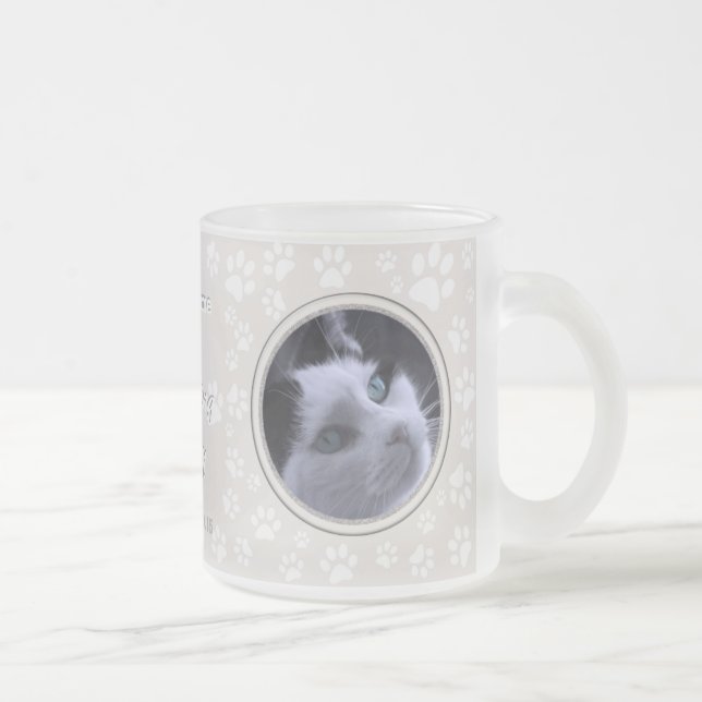 Tasse Givré Vos photos Cat Memorial Empreintes de pattes Sand  (Droit)