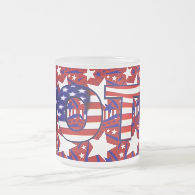 Tasse Givré Votez avec Stars and Stripes - (Centre)