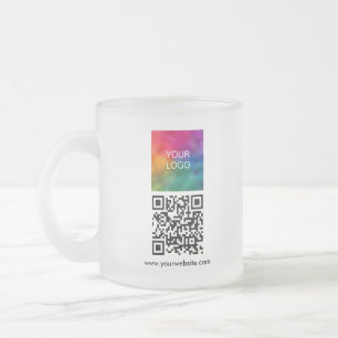 Tasse Givré Votre code QR de logo personnalisé modèle moderne