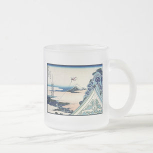 Tasse Givré Vue du temple Honganji sur le mont Fuji Gravure su