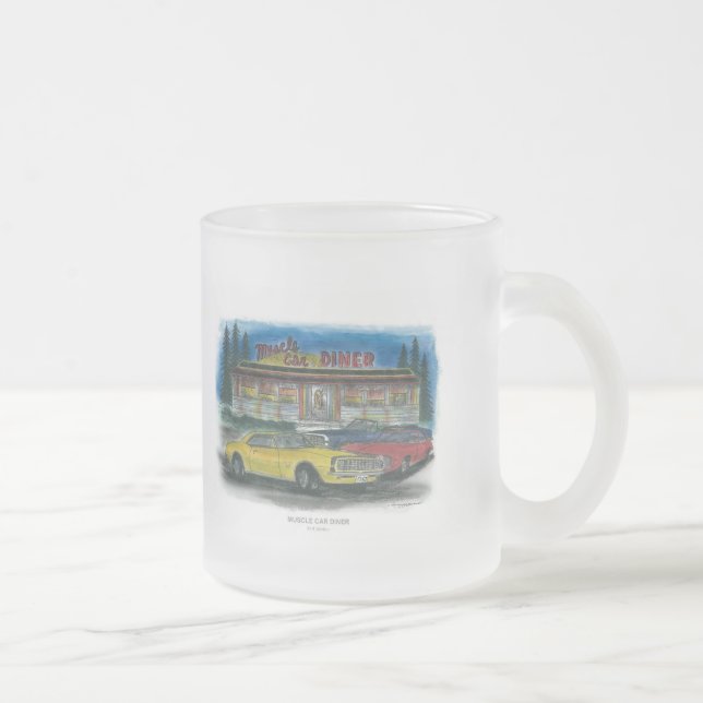 TASSE GIVRÉ WAGON-RESTAURANT DE VOITURE DE MUSCLE (Droit)