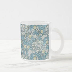 Tasse Givré William Morris, motif Art nouveau, algues, bleu, f
