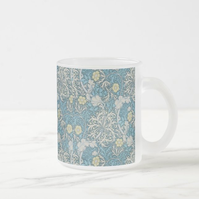 Tasse Givré William Morris, motif Art nouveau, algues, bleu, f (Droit)