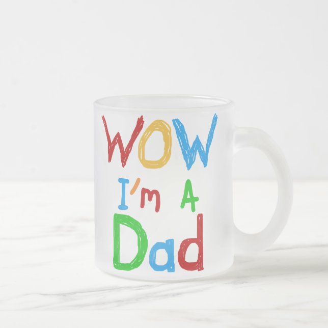 Tasse Givré WOW Je suis un t-shirt papa et des GIfts (Droit)