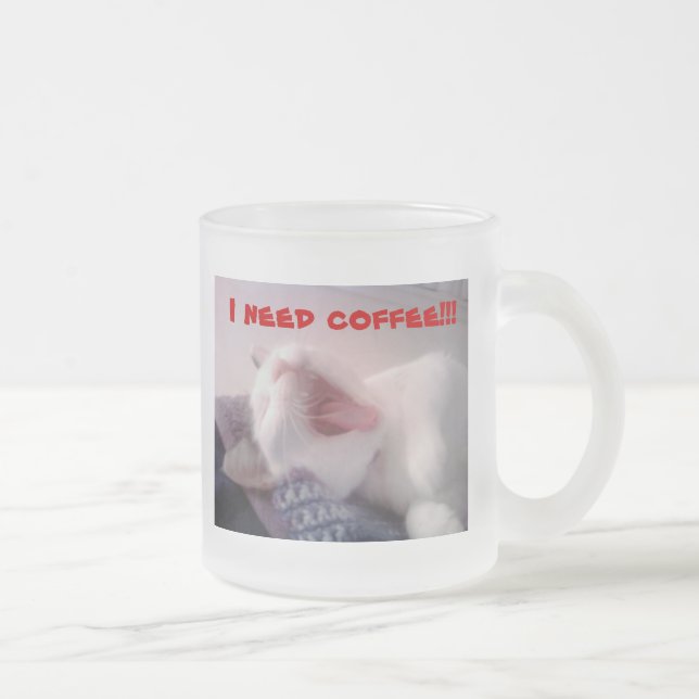 Tasse Givré Yawning de chat (Droit)