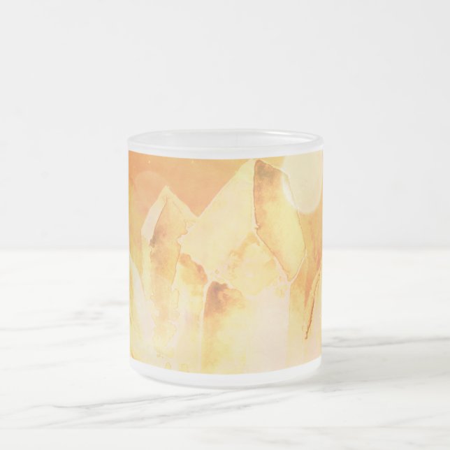 Tasse Givré Zen citrin Chakra d'énergie de thérapie par les (Centre)