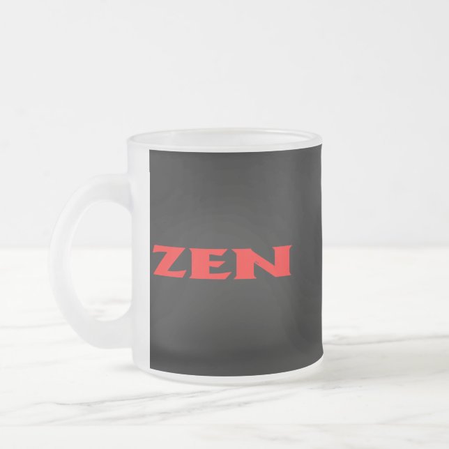 Tasse Givré Zen rouge noir givré muqueuse (Gauche)