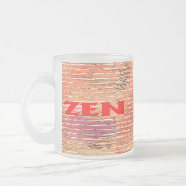 Tasse Givré Zen rouge roseaux givré muqueuse (Gauche)