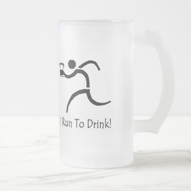 Tasse givrée à boissons d'IRunToDrink "je cours" (Droit)