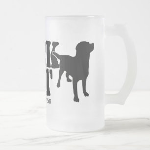 Tasse givrée de chien noir