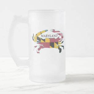 Tasse givrée par crabe de drapeau du Maryland