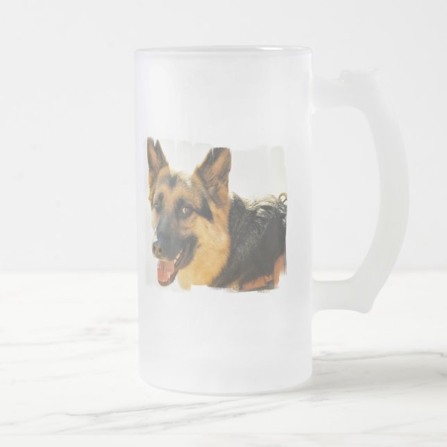 Tasse givrée par photo de chien de berger allemand (Droit)