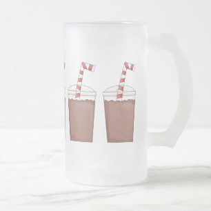 Tasse givrée par secousse de lait chocolaté
