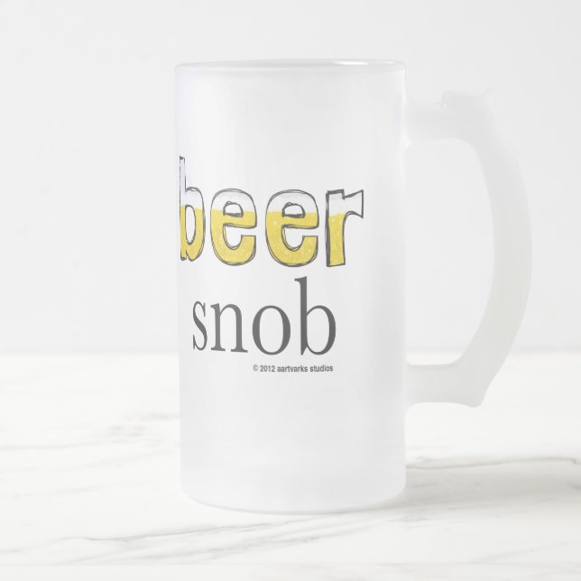 Tasse givrée snob de bière (Droit)