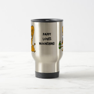 Tasse gluante de voyage d'alcool illégal d'amours
