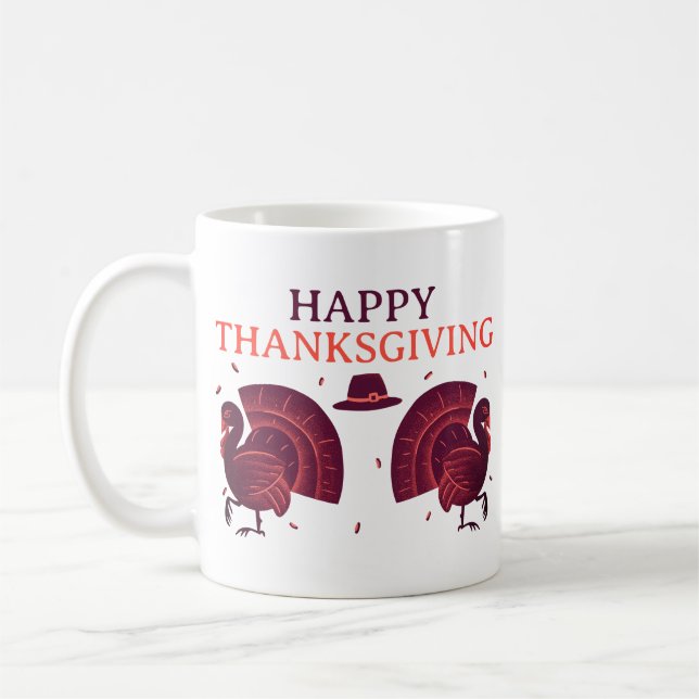 Tasse Gobble Gobble Classique – Dinde de Thanksgiv (Gauche)