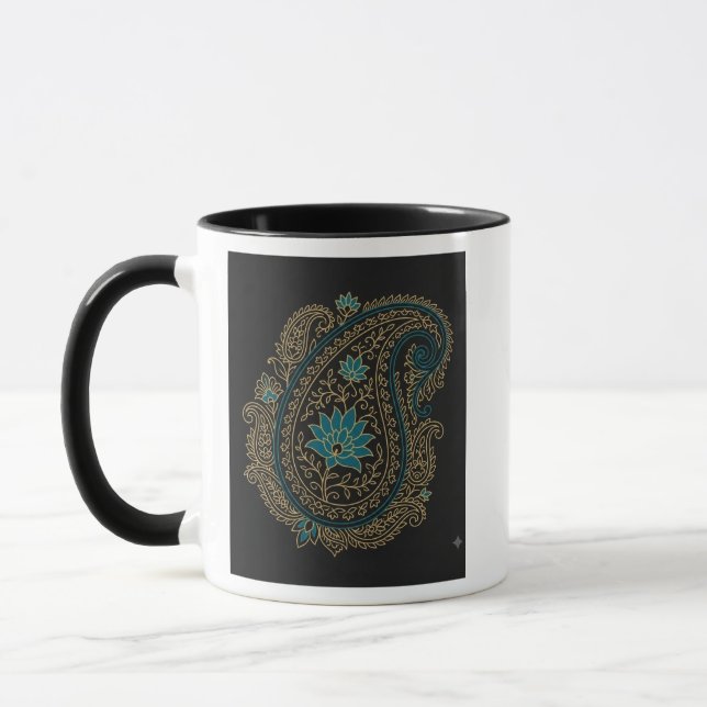 Tasse Golden Paisley Lotus (Gauche)