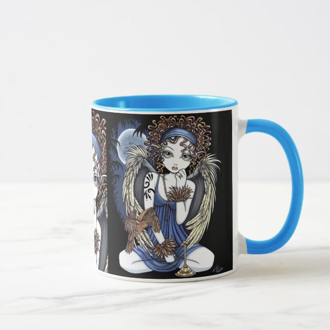 Tasse gothique d'art d'ange d'oiseau d'huile de (Droite)