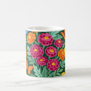 Tasse Gouache Abstrait Souci Papillons