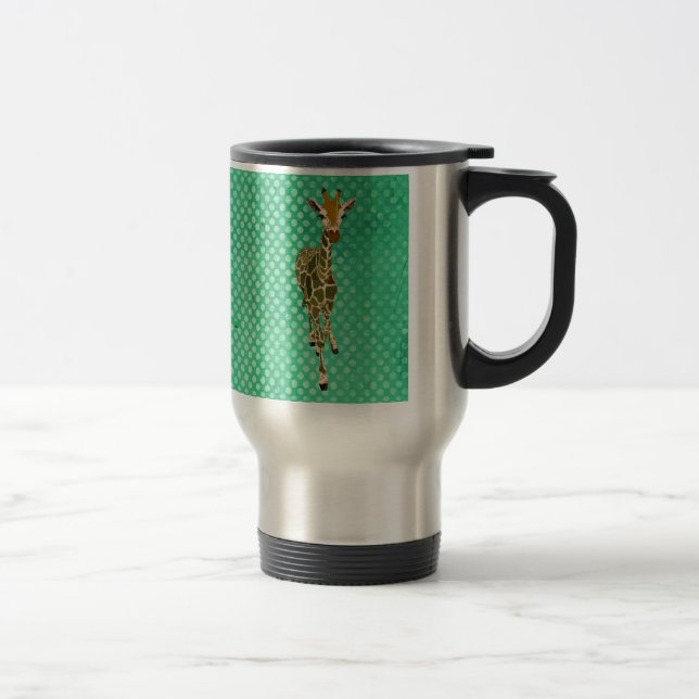 Tasse gracieuse de voyage de Pokadot de girafe (Droit)