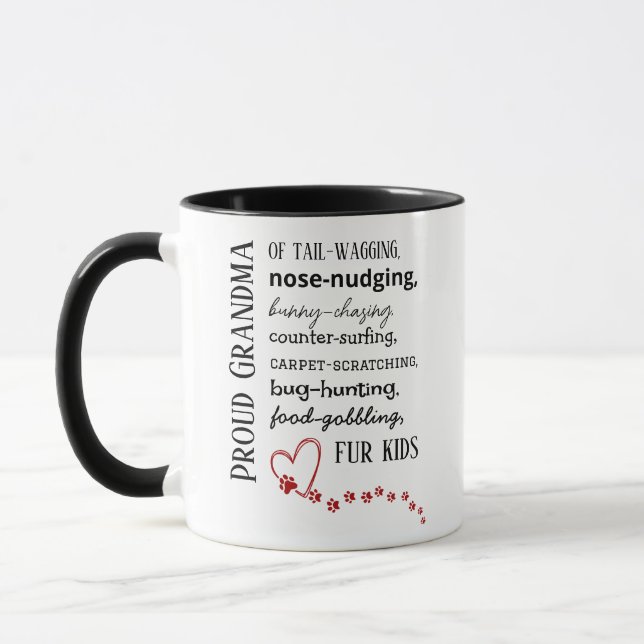 Tasse Grand-mère de chat et chien fière (Gauche)