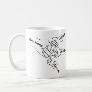 Tasse Grand-père Poing, Tasse Grand-père Avec Noms