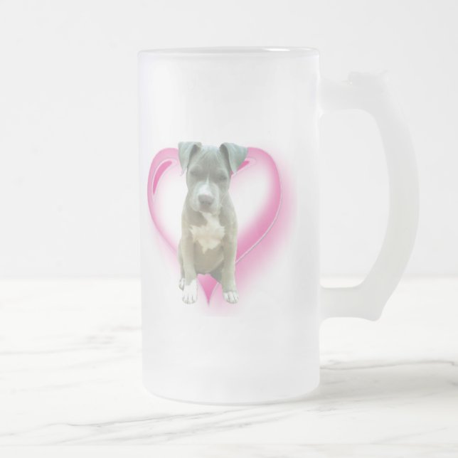 Tasse grande de chiot de Pitbull (Droit)