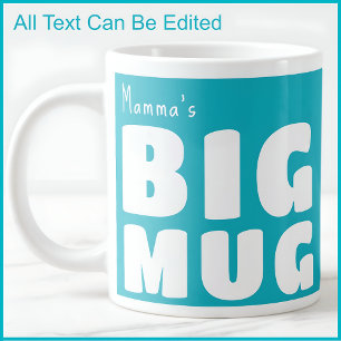 Tasse grande personnalisée de Mamma Aqua C132 drôl
