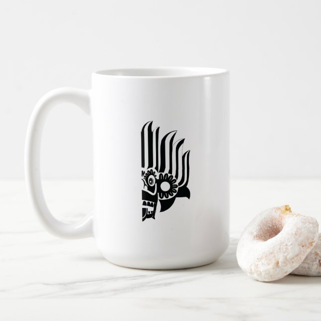 Tasse graphique avec un masque traditionnel Sri La (Avec donut)