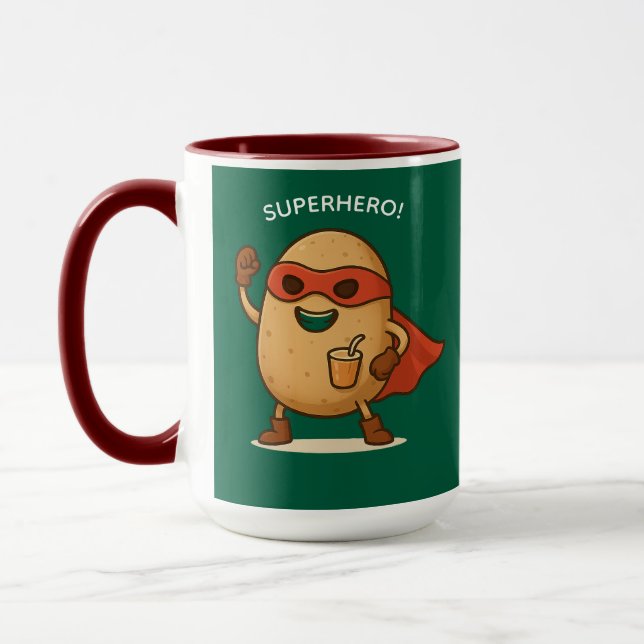 Tasse graphique de combo de dessin animé de super- (Gauche)