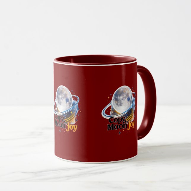 Tasse graphique de la planète céleste Moon Joy (Devant droit)