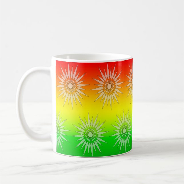 Tasse - Graphique d'étoile sur des couleurs d'été (Gauche)