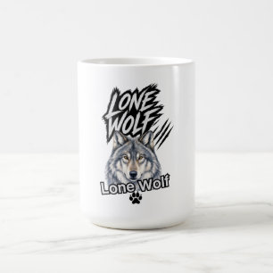 Tasse Graphique Loup Solitaire
