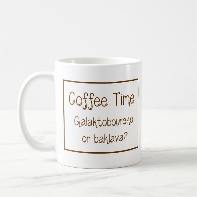 Tasse grecque avec citation (Gauche)