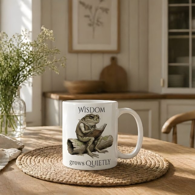 Tasse Grenouille - "La sagesse grandit en silence" (Créateur téléchargé)