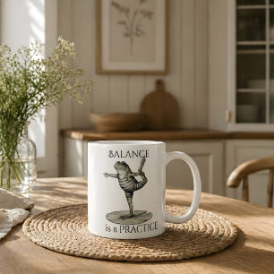 Tasse Grenouille - "L'équilibre est une pratique"