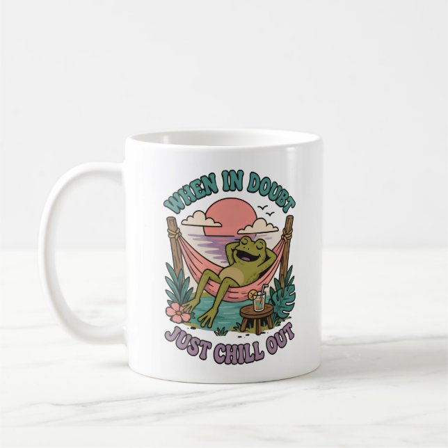 Tasse Grenouille Quand On Est Perplexe, Détendez-V (Gauche)