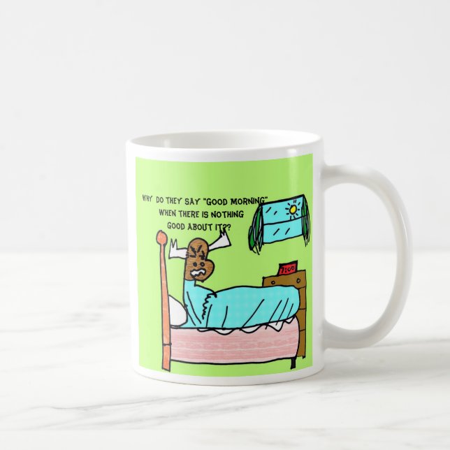 Tasse grincheuse "bonjour " d'orignaux - (Droite)