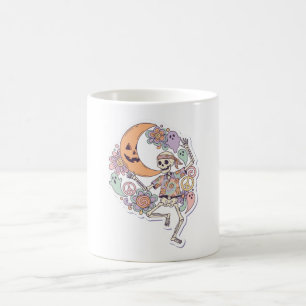 Tasse Groovy Rétro Squelette Hippie Pastel Hallowe