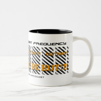 Tasse grunge BG BLANCHE de PRÉCAUTION urgente de