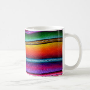 Tasse guatémaltèque lumineuse de rayure de tissu