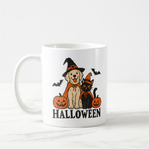 Tasse Halloween Chat et Chien Fantôme