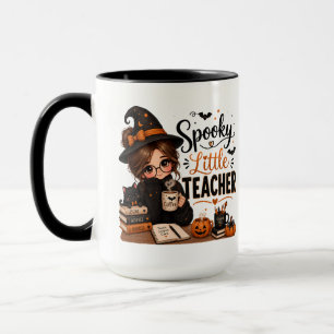 Tasse Halloween Prof Petit Fantôme Accent Noir