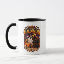 Tasse Halloween Saison Effrayante Tour ou Traiteme
