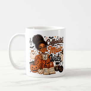 Tasse Halloween sorcière musique caféinée