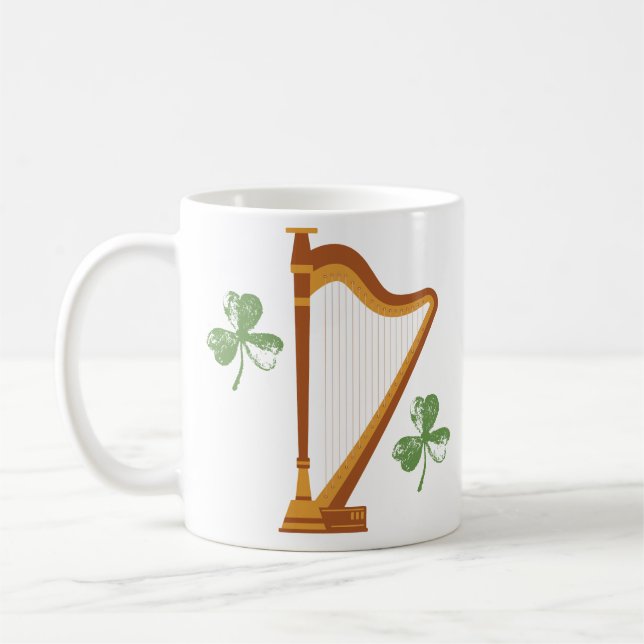 Tasse Harpe Trèfle Irlandais (Gauche)