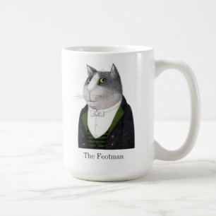 Tasse haute blanche CHAT VALET + Texte