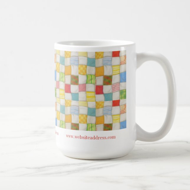 Tasse haute blanche ID professionnelle CRAZY QUILT (Droite)